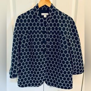 Coldwater Creek Black & White Honeycomb Jacquard Jacket(14)